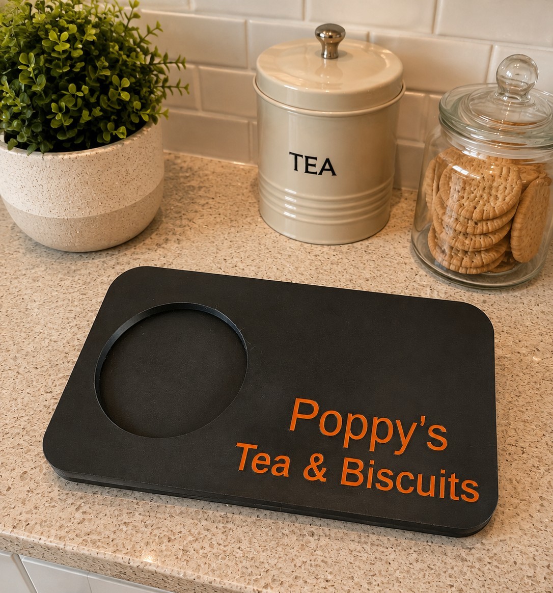 (image for) Poppys Tray Black/Orange