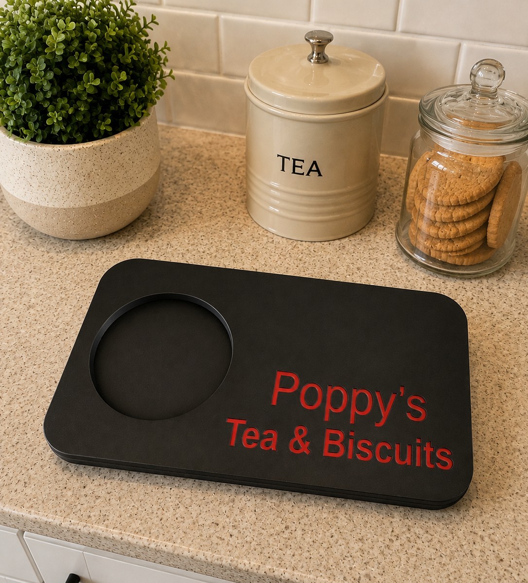 (image for) Poppys Tray Black/Red